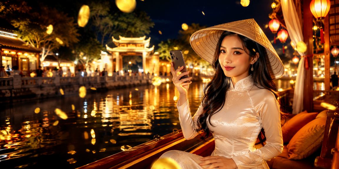 Người hâm mộ thể thao Hà Nội đội nón lá truyền thống theo dõi trận đấu và đặt cược