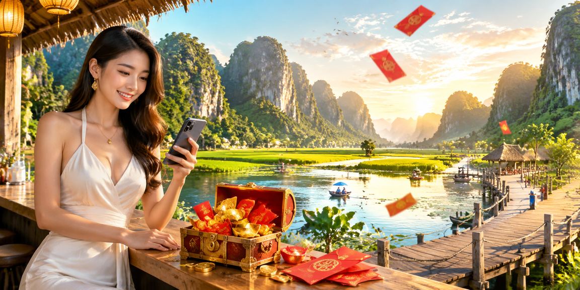 Người chơi Ninh Bình nhận phong bì đỏ may mắn và bonus trực tuyến trong không khí lễ hội