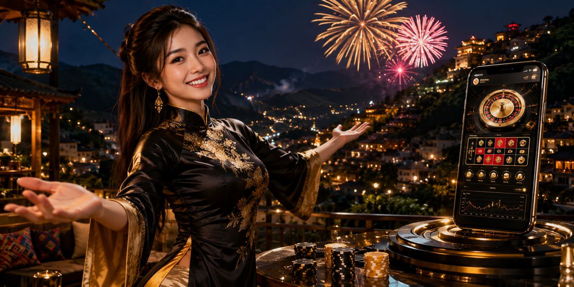 Cảnh đặt cược trực tuyến tại Việt Nam với giao diện hiện đại trên màn hình lớn